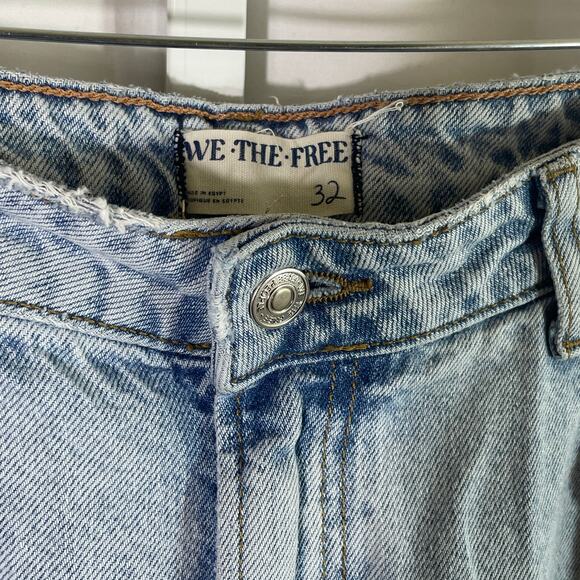 We The Free Pacifica High Rise Slim Straight Leg - Women Size 32 - Blue - Picture 4 of 6